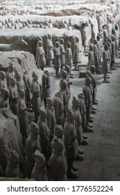 Lintong District, Shaanxi, China - 18 June 2011: Terracotta Army, Mausoleum Of The First Qin Emperor