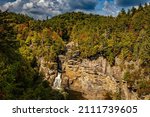 Linville Falls is the most famous and popular waterfall in the Blue Ridge Mountains owing largely to its proximity to the Blue Ridge Parkway.