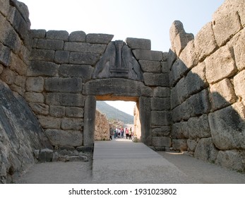 Lion Gate In Mycaenes, Greece