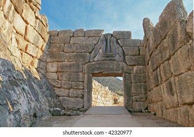 Lion Gate At Mycenae