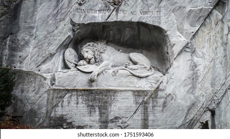 Lion Monument At Lucerne City