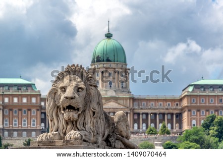 Similar – Image, Stock Photo View of Szechenyi Bridge and St. Stephen Cathedral in Budapest