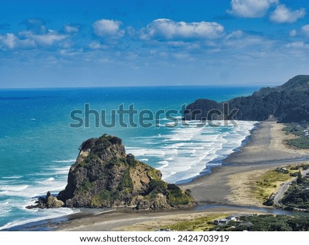 Lion Rock Piha Beach on Auckland's west coast.