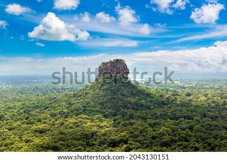 Lion Rock in Sigiriya in a sunny day, Sri Lanka