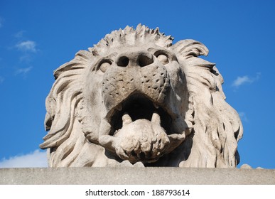 Lion Statue In Budapest