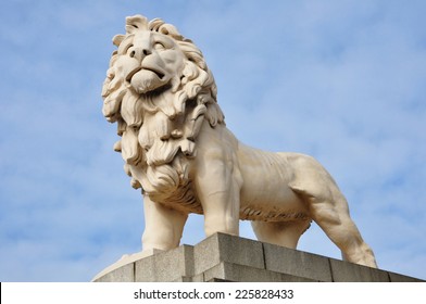 Lion Statue In London, Great Britain