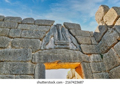 Lion's Gate In Mycenae Peloponnese