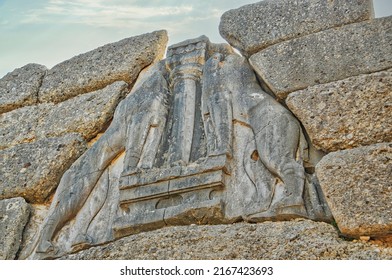 Lion's Gate In Mycenae Peloponnese