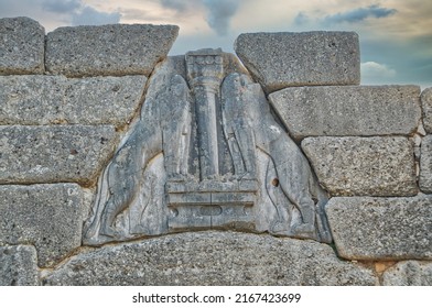 Lion's Gate In Mycenae Peloponnese