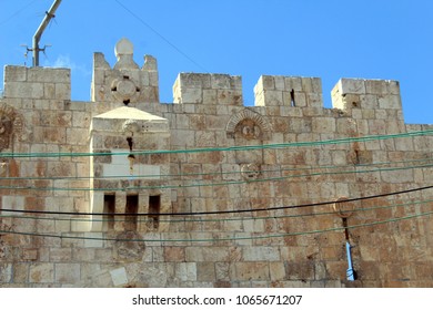 Lion's Gate In The Old City Of Jerusalem