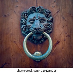 Lion's Head Door Knocker, Funny Face. Italy