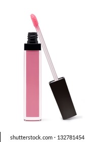 Lip Gloss Bottle On White Background