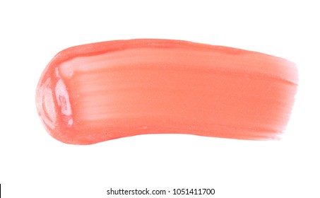 Lip Gloss On White Background. Professional Makeup Products