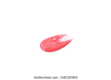 Lip gloss. Lip tint. Red lip makeup item.