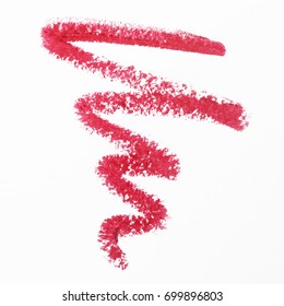 Lip Liner Stroke On White Background