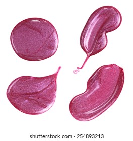 Lipgloss Swatches Isolated On White