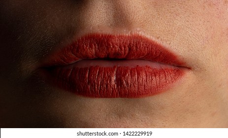 badly applied lipstick