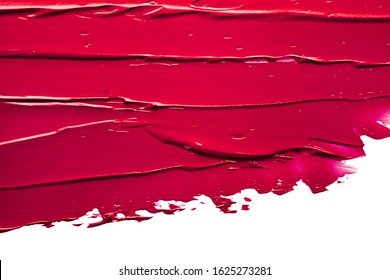 Lipstick Dark Red Color Smudge Texture Background 