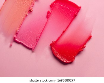 Lipstick Geometric Abstract Lip Balm Strokes Background Texture Smudged