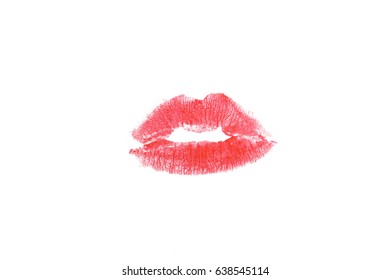 Lipstick Marks On White Background Stock Photo 638545114 | Shutterstock