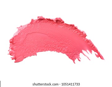 Lipstick On White Background. Professional Makeup Products