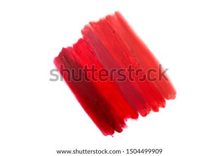 Lipstick pattern. From light to deep colour lipstick texture.  