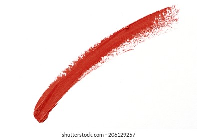Lipstick Stroke On White Paper