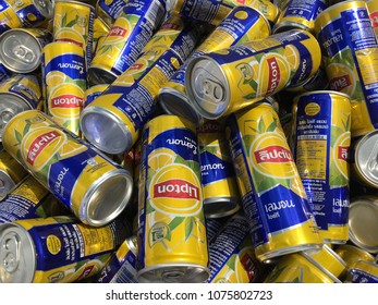 Lipton lce Tea - Lemon, 320ml cans, produced by Suntory PepsiCo Beverages (Thailand) CO., LTD.