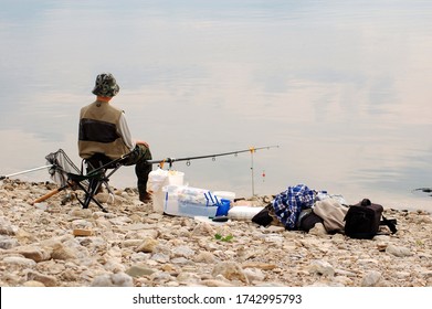 Liptov Region, Slovakia - July 10, 2006: Liptovská Mara Dam Is A Fishing Paradise In Slovakia