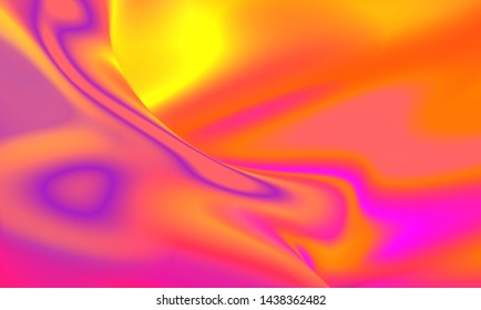 Liquid Chromatic Holographic Texture, Wrinkled Foil Background. Gas Fuel Rainbow. - Shutterstock ID 1438362482