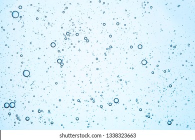 Liquid gel on a digital screen of microscope or sparking water