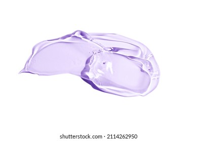Liquid gel smear isolated on white background. Beauty cosmetic smudge such as pure transparent aloe lotion, facial jelly serum, cleanser, shower gel or shampoo top view. - Shutterstock ID 2114262950