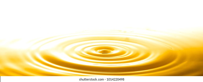 Liquid Gold Drop And Ripple ,abstract Background