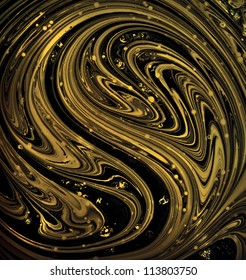 Liquid Gold Swirling Pattern