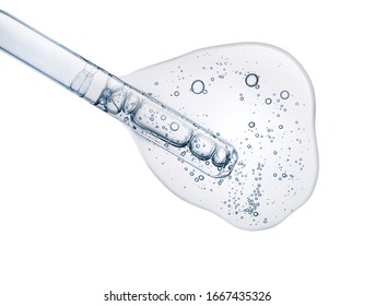 Liquid gray transparent gel or serum on white isolated background - Shutterstock ID 1667435326
