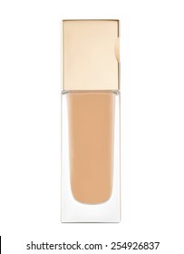 Liquid Makeup Foundation In Tube Isolated On White Background