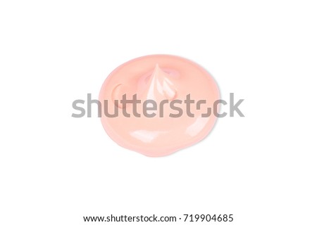 Liquid makeup foundations smear drop on white background