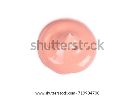 Liquid makeup foundations smear drop on white background