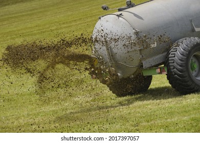 liquid manure from animals as fertilizer in farming and livestock breeding