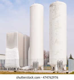 Liquid Oxygen Plant, Tanks And Heat Exchange Coils