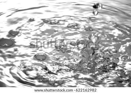 Liquid silver metal abstract ,water drops waves and ripples