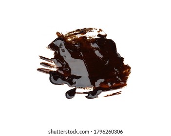 Liquid tar puddle isolated on white background. - Shutterstock ID 1796260306