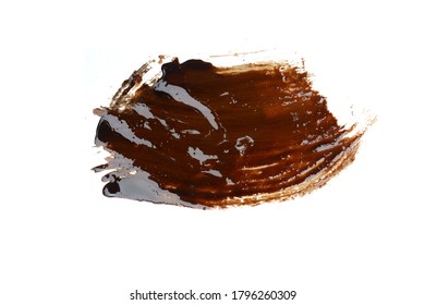 Liquid Tar Puddle Isolated On White Background.