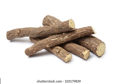 Liquorice Root, On White Background