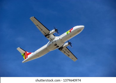 Lisboa, Portugal - July 2016: TAP Express ATR 72