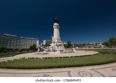 Lisboa, Portugal - July 24 2016: Marquês De Pombal Square