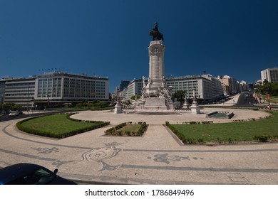 Lisboa, Portugal - July 24 2016: Marquês De Pombal Square