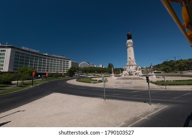 Lisboa, Portugal - July 24 2016: Marquês De Pombal Square