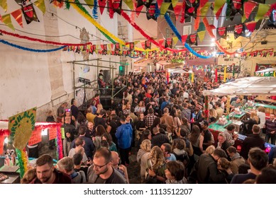 LISBOA, PORTUGAL - JUNE 2, 2018: Feast Of St Anthony, A Festival Of Sardines In Lisboa, Portugal