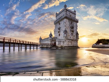 Lisbon,  Belem Tower - Tagus River, Portugal